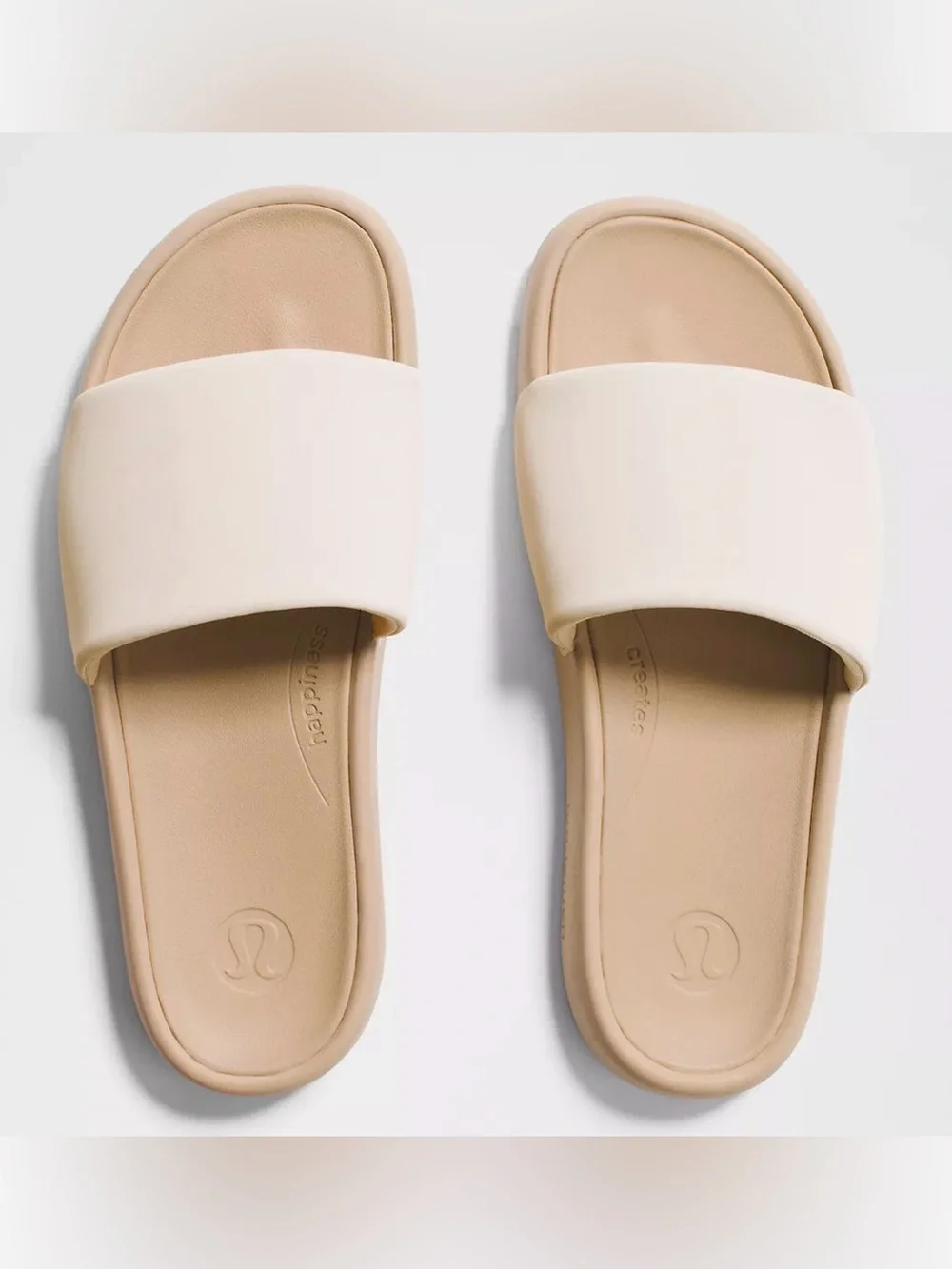 lululemon Restfeel Sand Dollar/Coastal Sand/Coastal Sand Slide Sandals Size 9